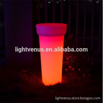 Best Quality 2016 LED Light colours change rechargeable remote control Glow Flower Pot
